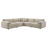 Crane 5-piece Modular Sectional Sofa Beige — product image 2