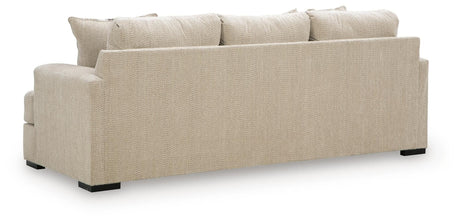 Lofwood Oatmeal Chenille Sofa — back view