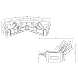 Rojas 3-Piece Dual Power L-Shaped Sectional Sofa with Bluetooth Greige — product image 15