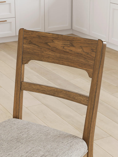 Cabalynn Oatmeal/Light Brown Counter Height Barstool detail view