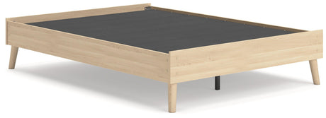 Cabinella Tan Full Platform Bed - Ella Furniture