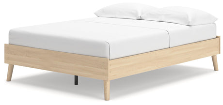 Cabinella Tan Full Platform Bed - Ella Furniture
