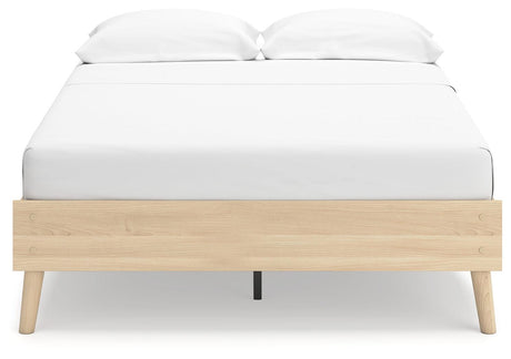 Cabinella Tan Full Platform Bed - Ella Furniture