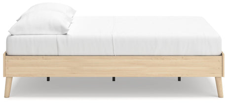 Cabinella Tan Full Platform Bed - Ella Furniture