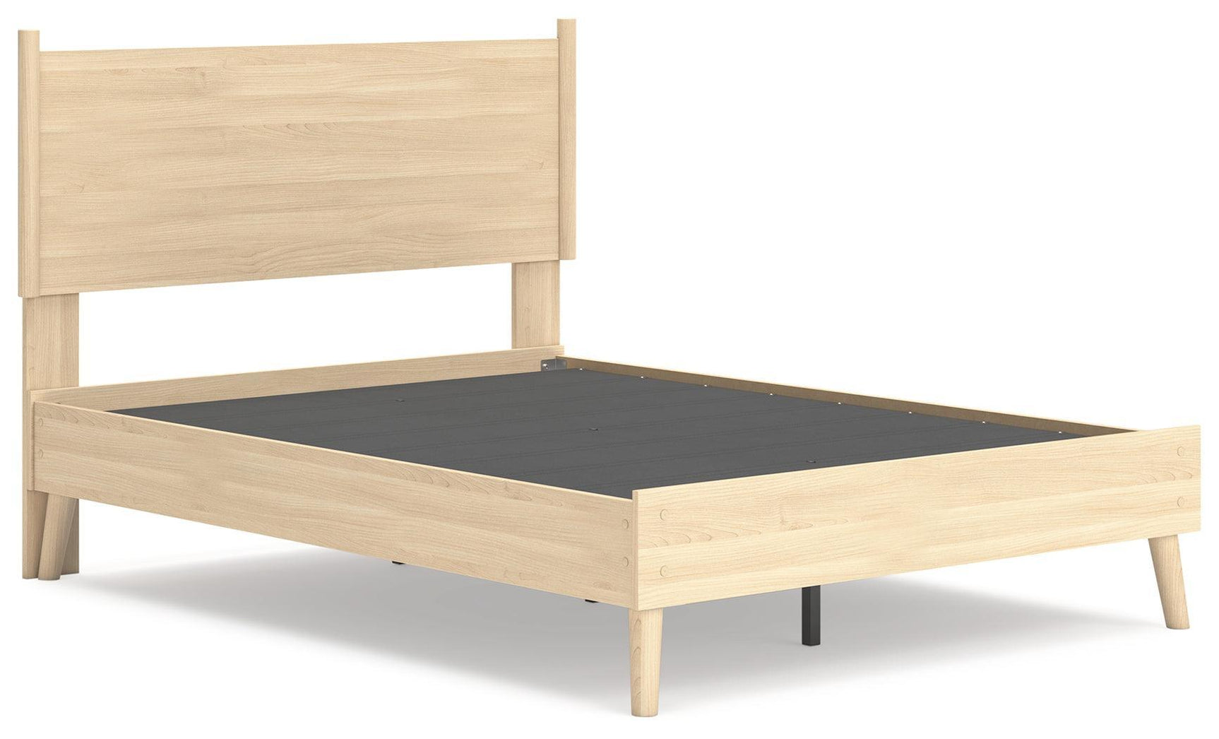 Cabinella Tan Full Platform Panel Bed - Ella Furniture