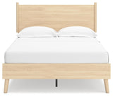 Cabinella Tan Full Platform Panel Bed - Ella Furniture