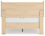 Cabinella Tan Full Platform Panel Bed - Ella Furniture