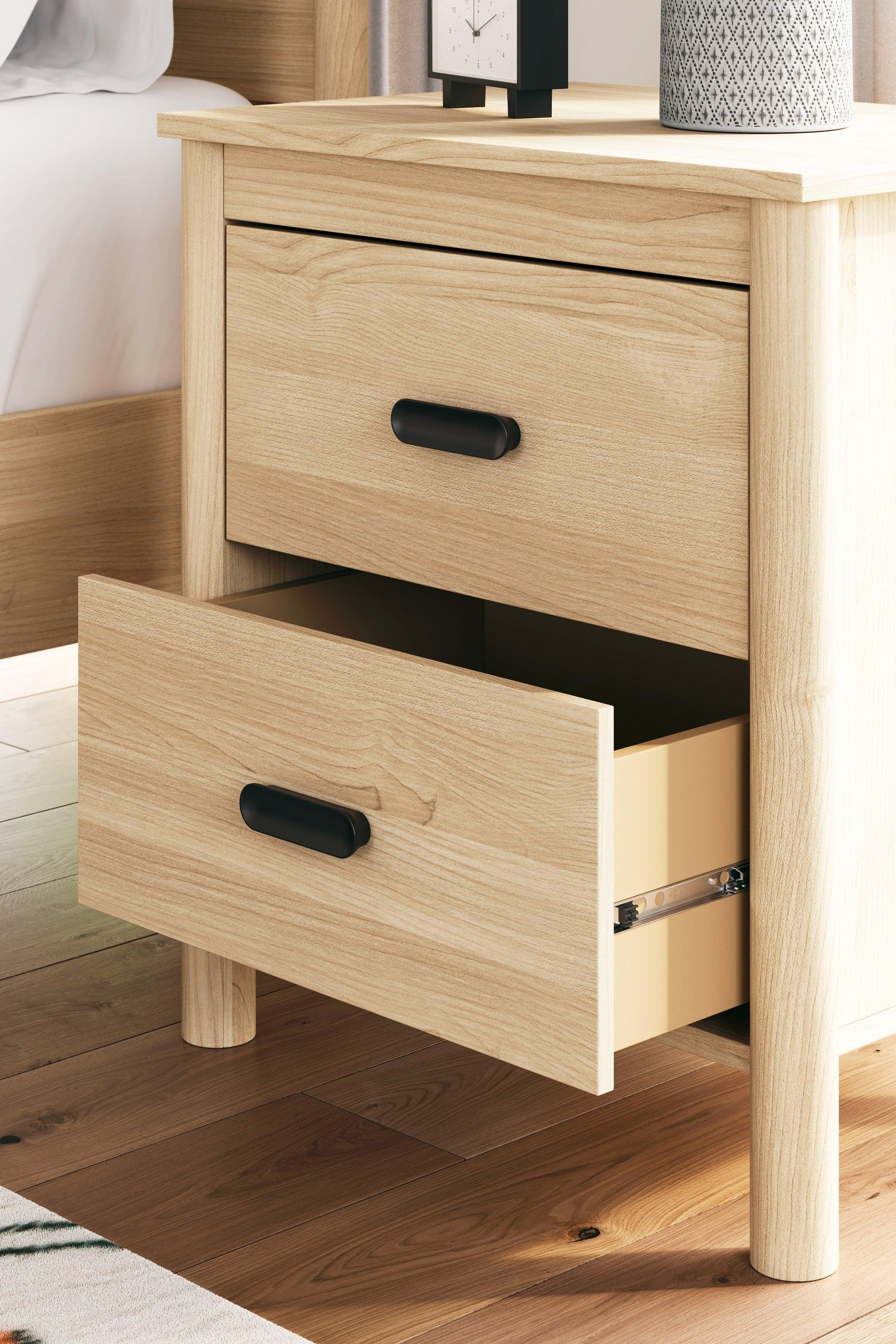Cabinella Tan Nightstand - Ella Furniture