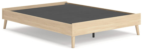 Cabinella Tan Queen Platform Bed - Ella Furniture