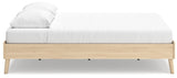 Cabinella Tan Queen Platform Bed - Ella Furniture
