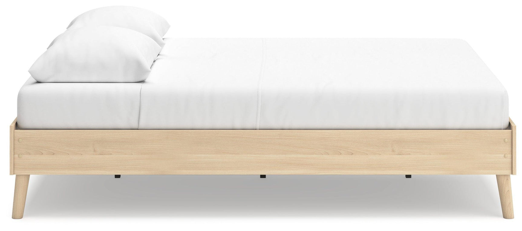 Cabinella Tan Queen Platform Bed - Ella Furniture