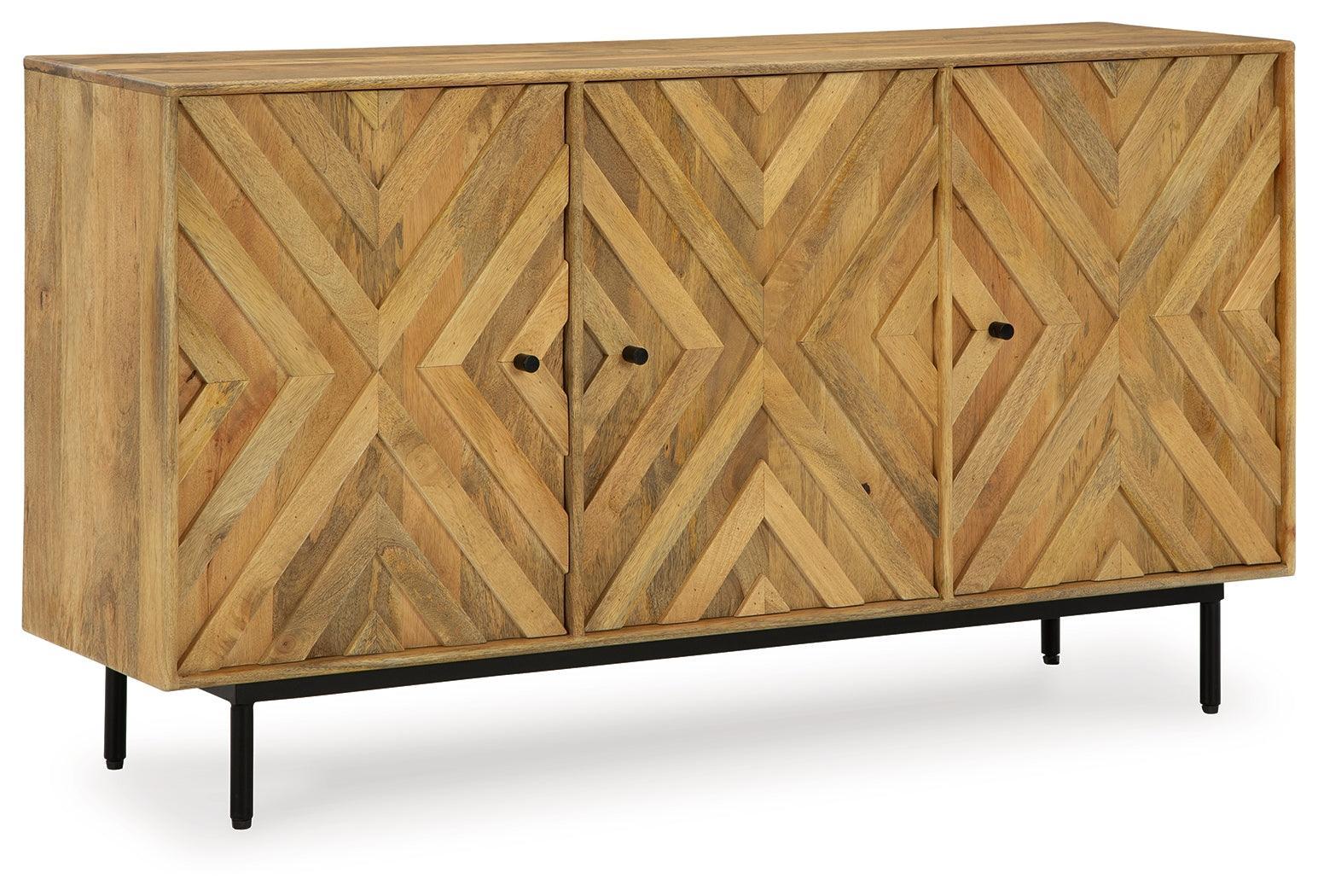 Cadewick Natural Accent Cabinet - Ella Furniture