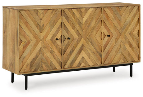 Cadewick Natural Accent Cabinet - Ella Furniture