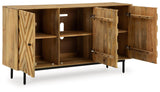 Cadewick Natural Accent Cabinet - Ella Furniture