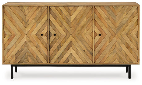 Cadewick Natural Accent Cabinet - Ella Furniture