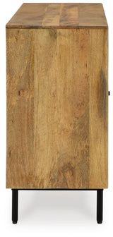 Cadewick Natural Accent Cabinet - Ella Furniture