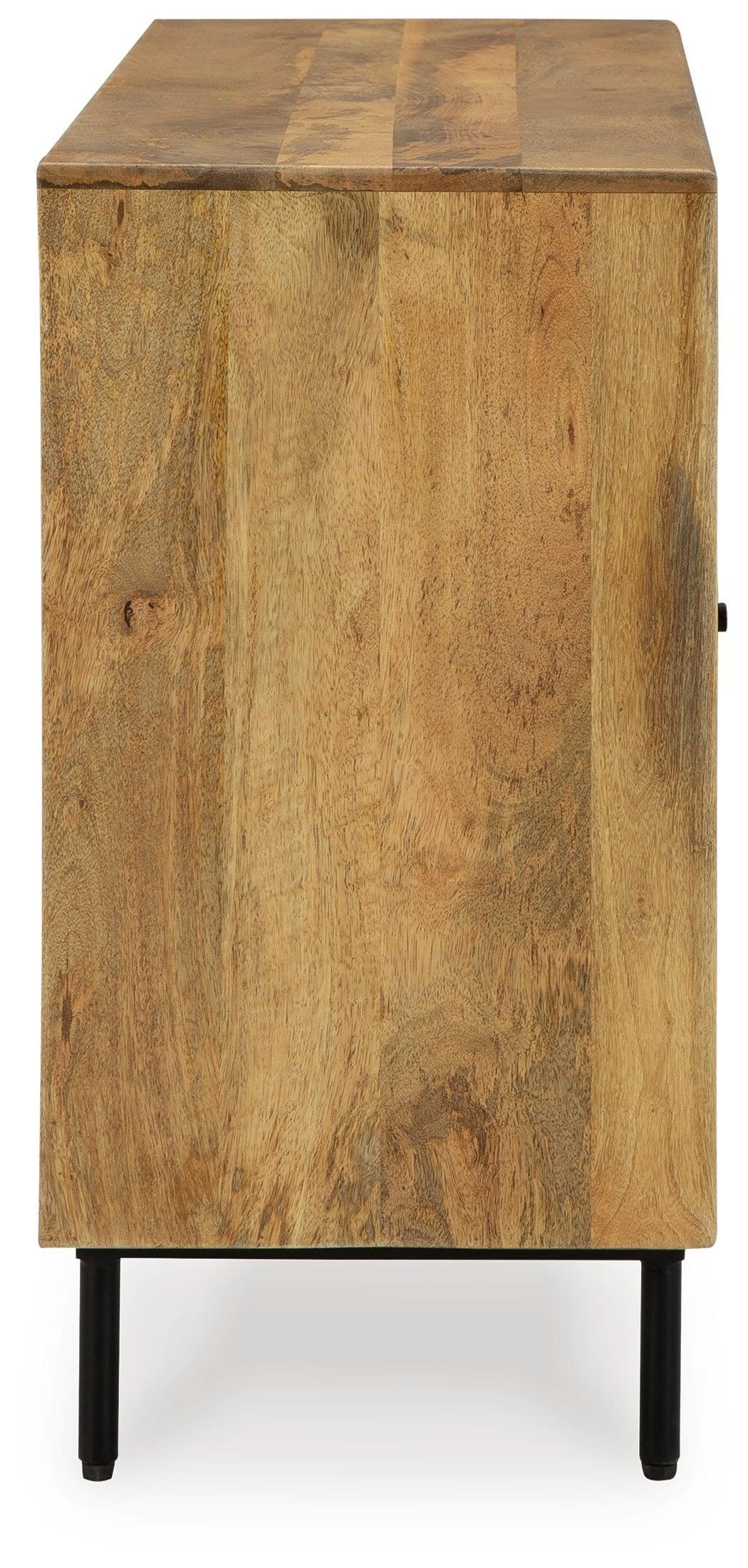 Cadewick Natural Accent Cabinet - Ella Furniture