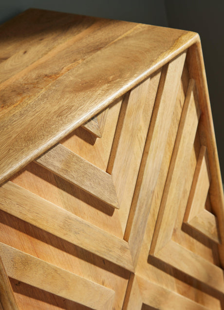 Cadewick Natural Accent Cabinet - Ella Furniture