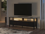 Cadmori Black/White 72" TV Stand - Ella Furniture