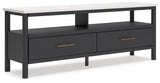 Cadmori Black/White 72" TV Stand - Ella Furniture