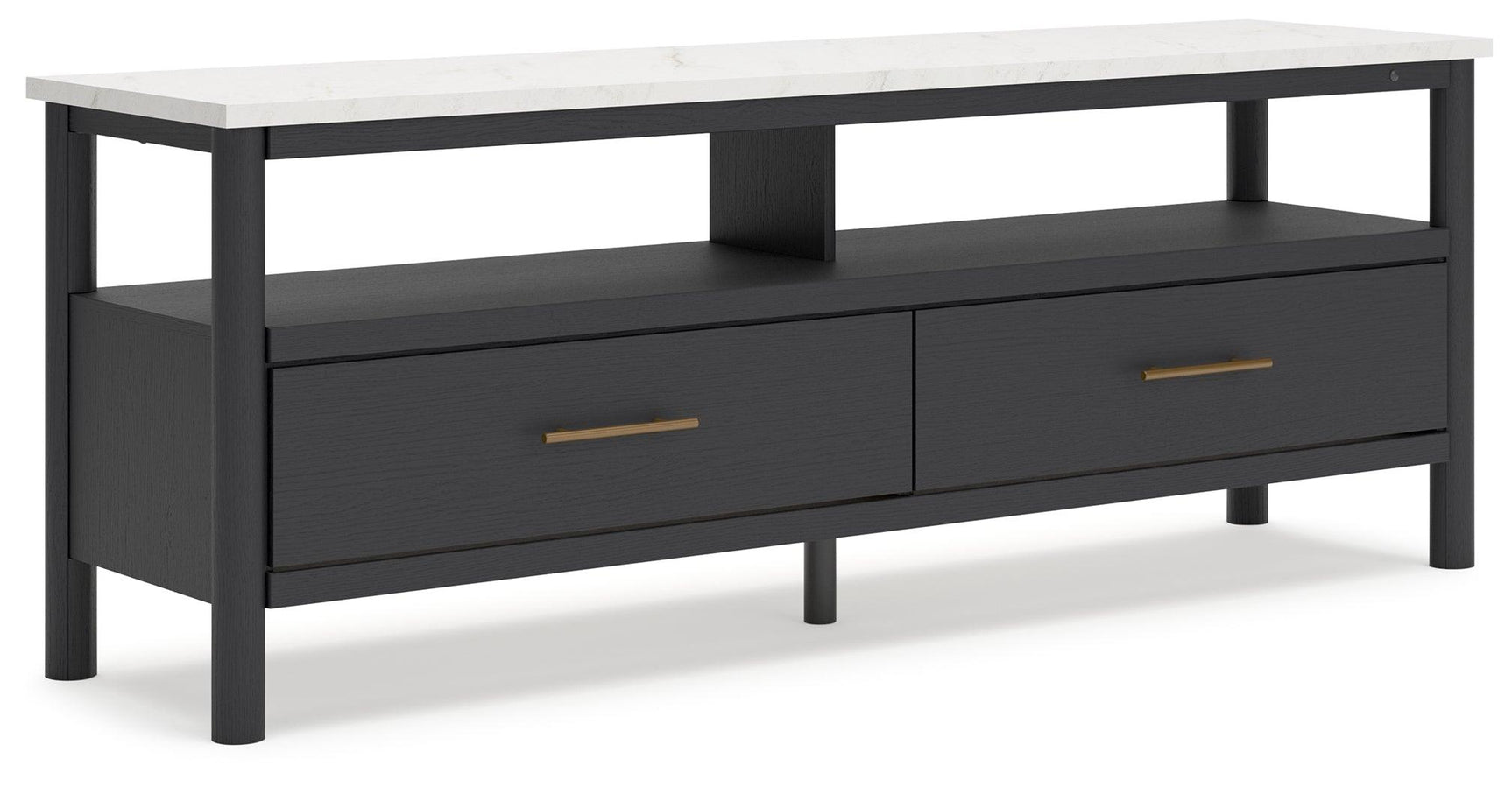 Cadmori Black/White 72" TV Stand - Ella Furniture