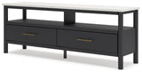 Cadmori Black/White 72" TV Stand - Ella Furniture