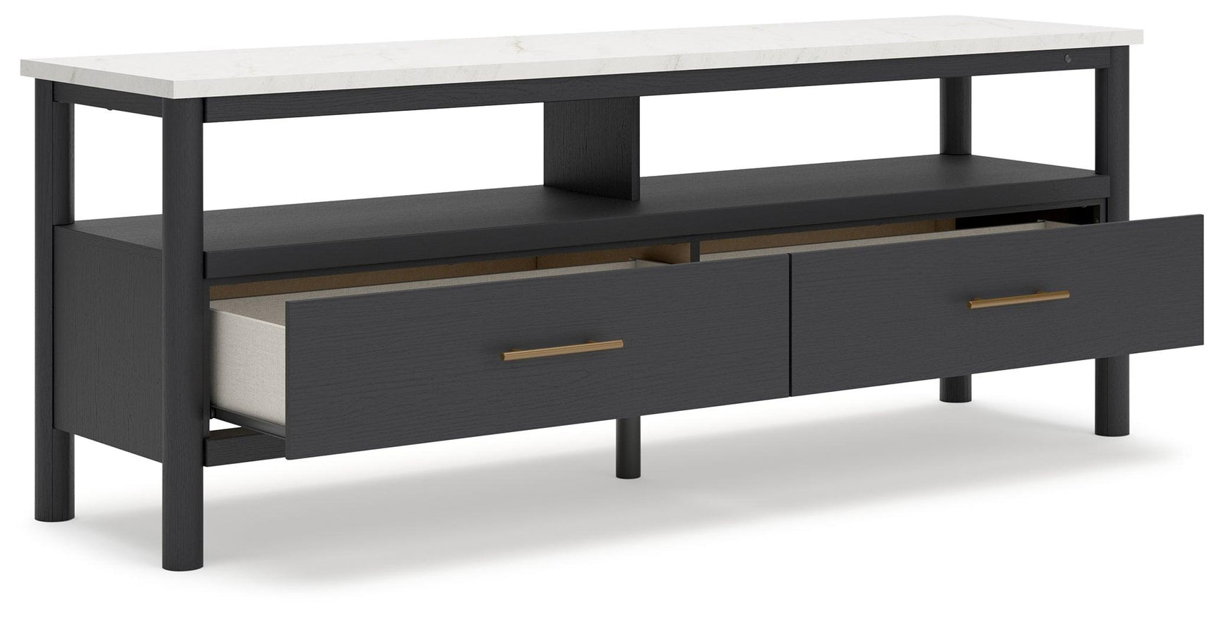 Cadmori Black/White 72" TV Stand - Ella Furniture