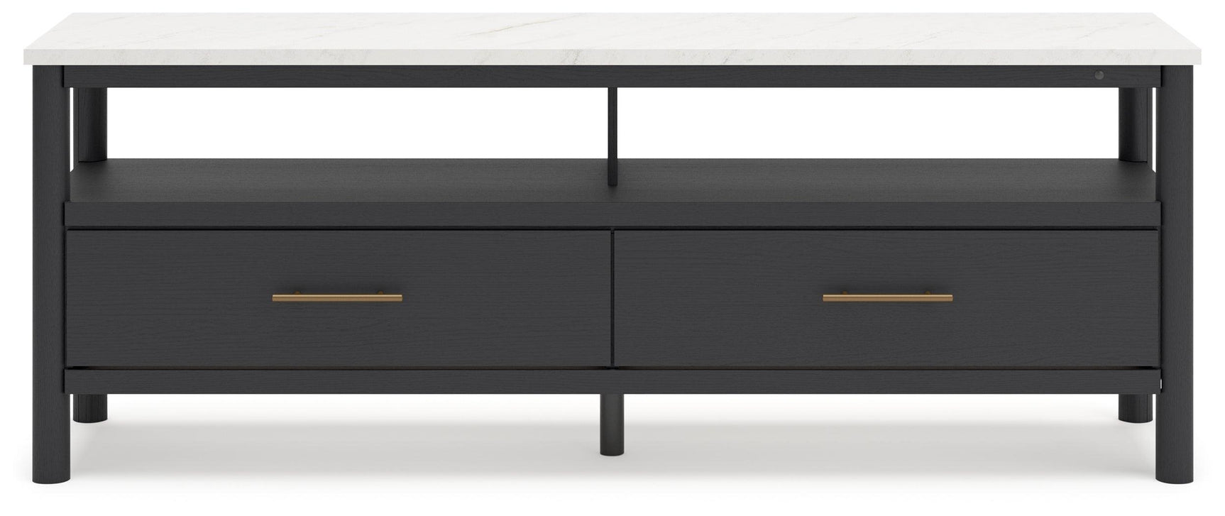 Cadmori Black/White 72" TV Stand - Ella Furniture