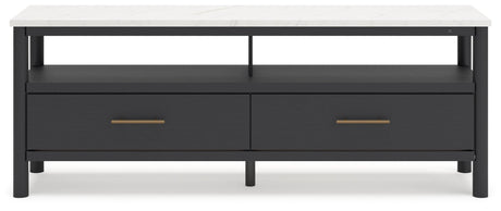 Cadmori Black/White 72" TV Stand - Ella Furniture