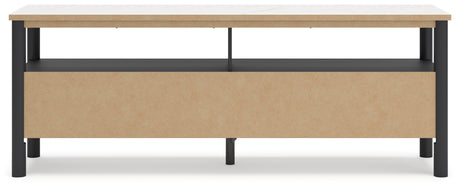 Cadmori Black/White 72" TV Stand - Ella Furniture