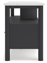 Cadmori Black/White 72" TV Stand - Ella Furniture