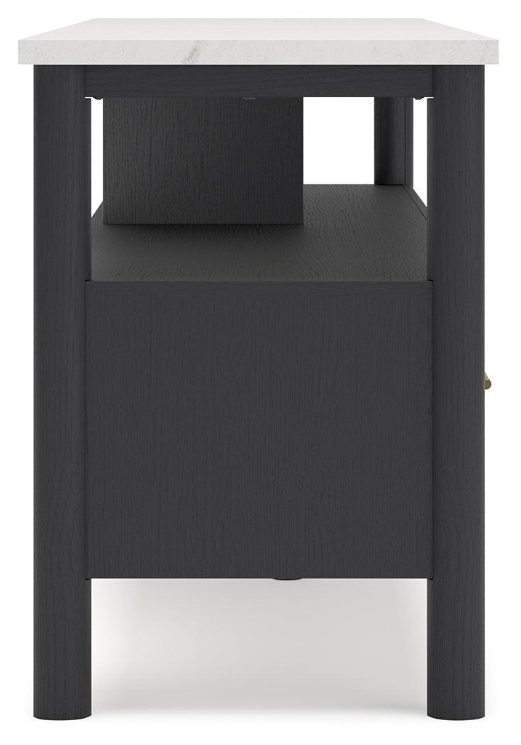 Cadmori Black/White 72" TV Stand - Ella Furniture
