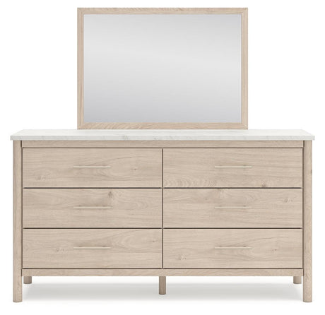 Cadmori Two-tone Dresser and Mirror - Ella Furniture