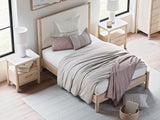 Cadmori Two-tone Full Upholstered Panel Bed - Ella Furniture