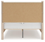 Cadmori Two-tone Full Upholstered Panel Bed - Ella Furniture