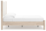 Cadmori Two-tone Full Upholstered Panel Bed - Ella Furniture