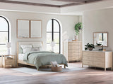 Cadmori Two-tone Queen Upholstered Panel Bed - Ella Furniture