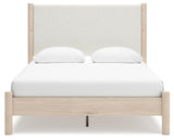 Cadmori Two-tone Queen Upholstered Panel Bed - Ella Furniture