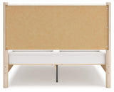 Cadmori Two-tone Queen Upholstered Panel Bed - Ella Furniture