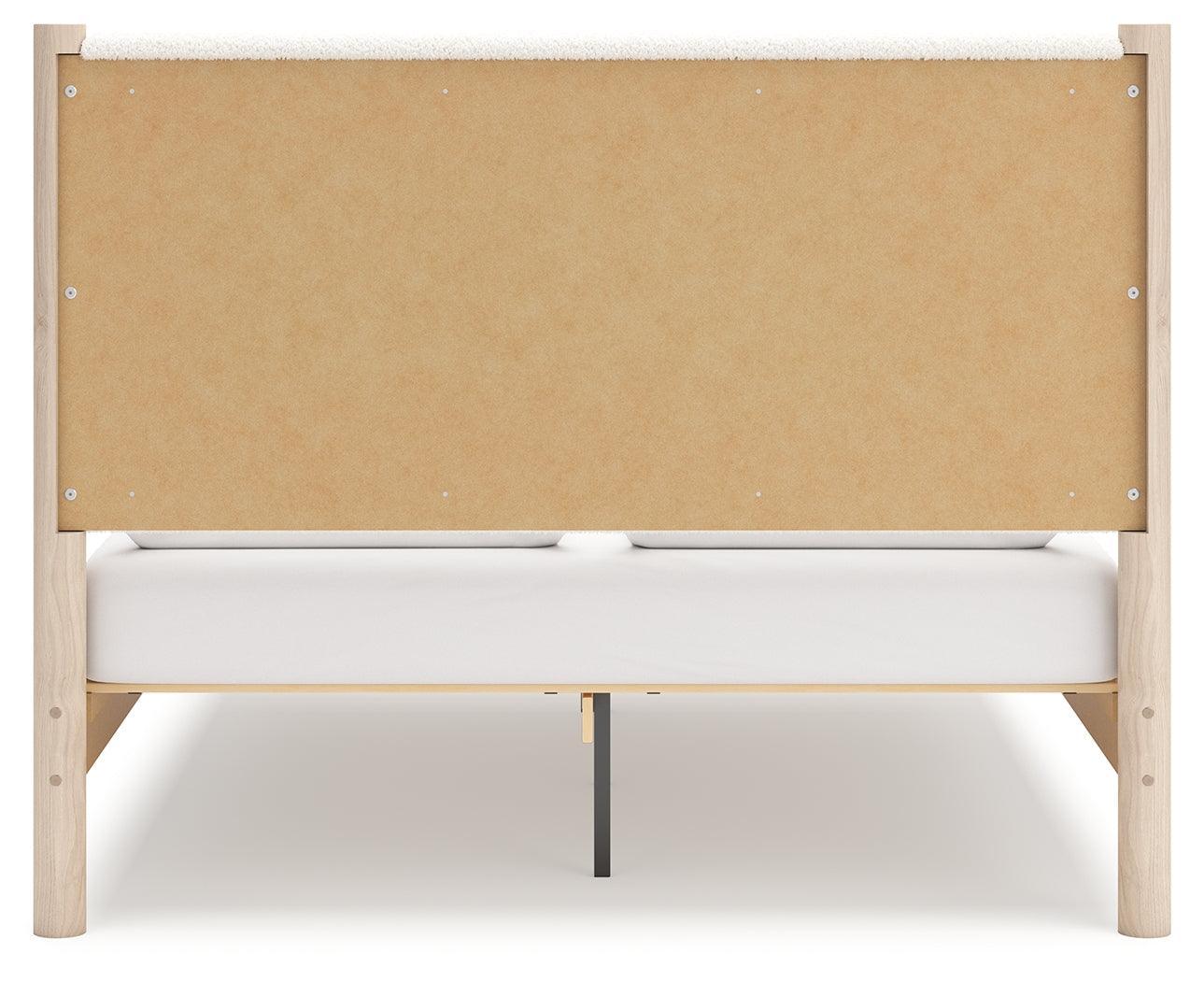 Cadmori Two-tone Queen Upholstered Panel Bed - Ella Furniture