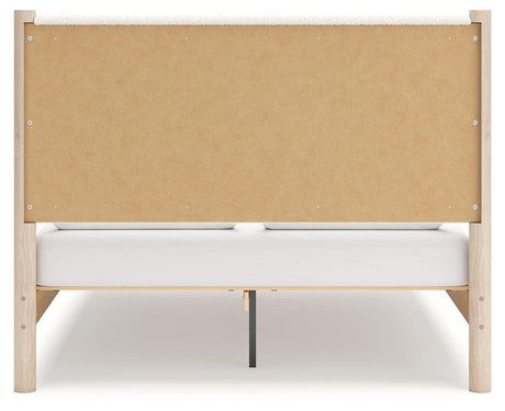 Cadmori Two-tone Queen Upholstered Panel Bed - Ella Furniture