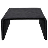 Cahya Woven Rattan Sqaure Coffee Table Black 708518 - Ella Furniture