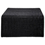 Cahya Woven Rattan Sqaure Coffee Table Black 708518 - Ella Furniture