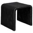 Cahya Woven Rattan Sqaure End Table Black 708517 - Ella Furniture