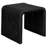 Cahya Woven Rattan Sqaure End Table Black 708517 - Ella Furniture
