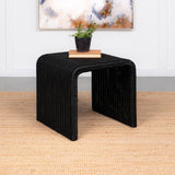 Cahya Woven Rattan Sqaure End Table Black 708517 - Ella Furniture