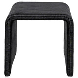 Cahya Woven Rattan Sqaure End Table Black 708517 - Ella Furniture