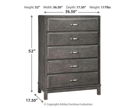 Caitbrook Gray 7 Storage Bedroom Set - Ella Furniture