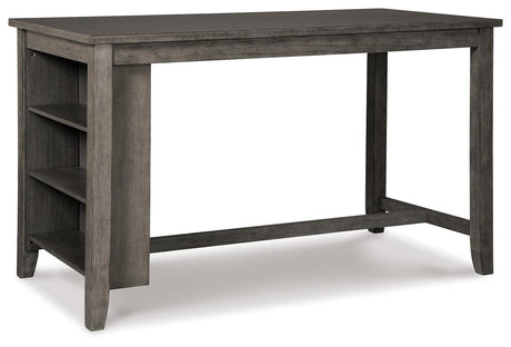 Caitbrook Gray Counter Height Dining Table And 2 Barstools - Ella Furniture