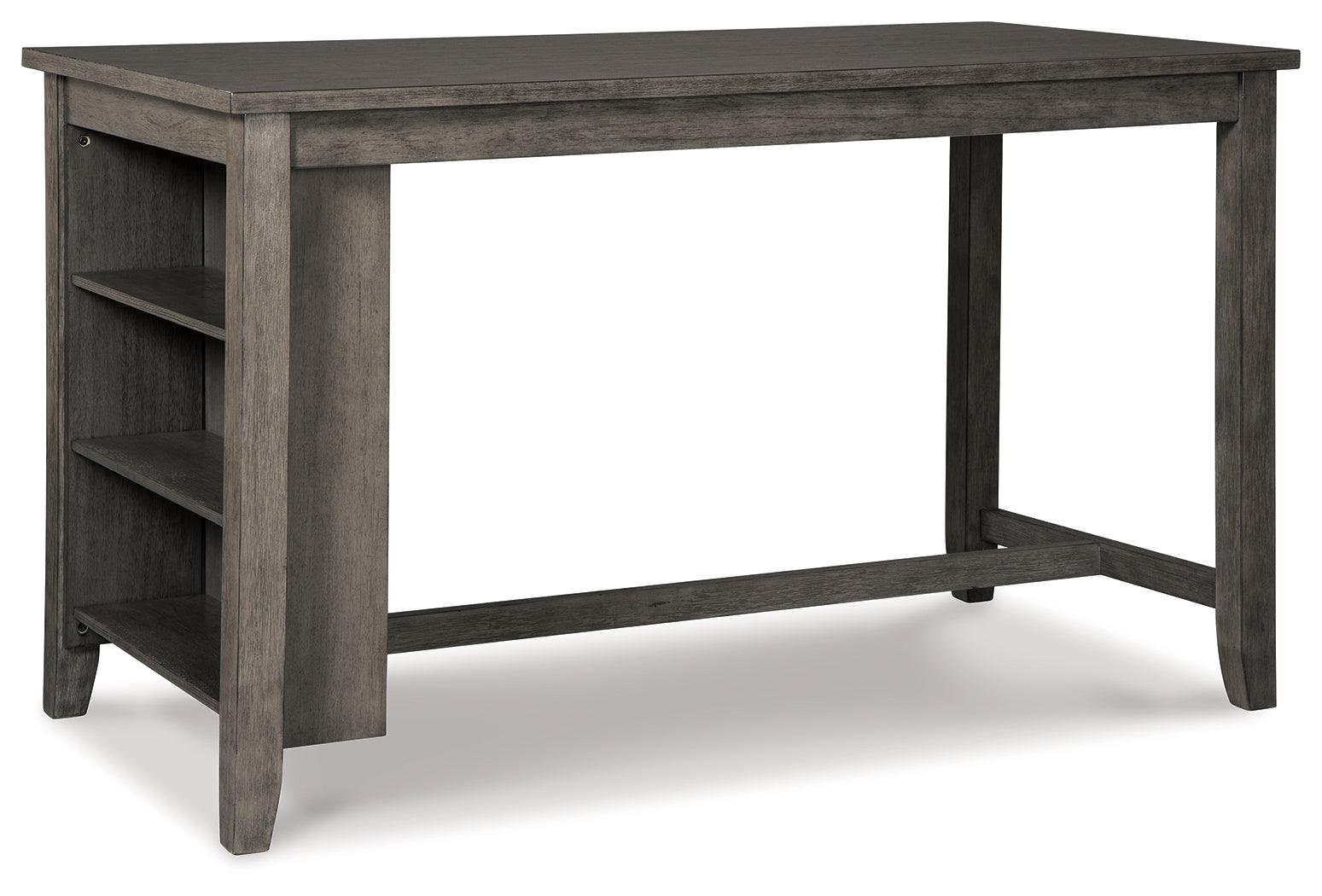 Caitbrook Gray Counter Height Dining Table And 4 Barstools PKG001966 - D388-024 | D388-024 | D388-13 - Ella Furniture